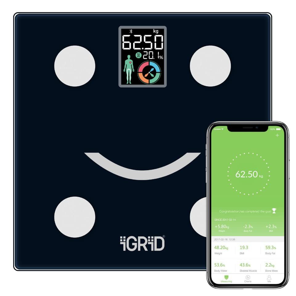 iGRiD BMI Scale for Body Weight with Feelfit Fitness App (IGBWS-890)